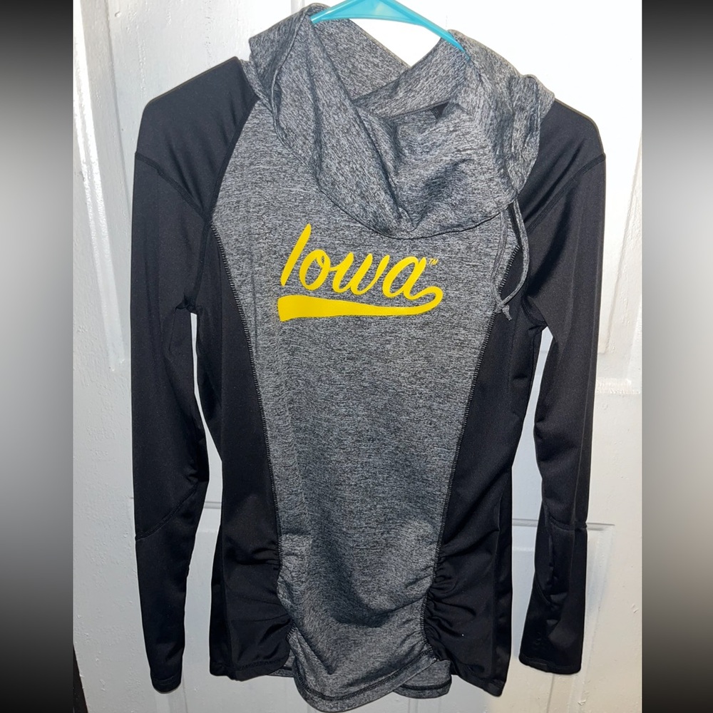 Gray and Black Long Sleeve Women's Top